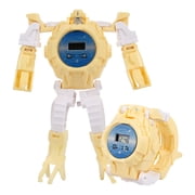 Robot Transforming Watch Toy, Convertible Wristwatch to Robot Figure for 5-7 Years, Dual Play Mode, Interactive Gift