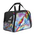 Robot Unicorn Attack 900D Oxford Fabric Pet Carrier Bag with Nylon bing 17x10x11.8 Inches