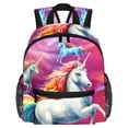 thumbnail image 1 of Robot Unicorn Attack Airport Backpack Preppy Cute Mini Shoulder School Backpack Lightweight with Adjustable Shoulder Strap Large Capacity Printed Design, 1 of 6