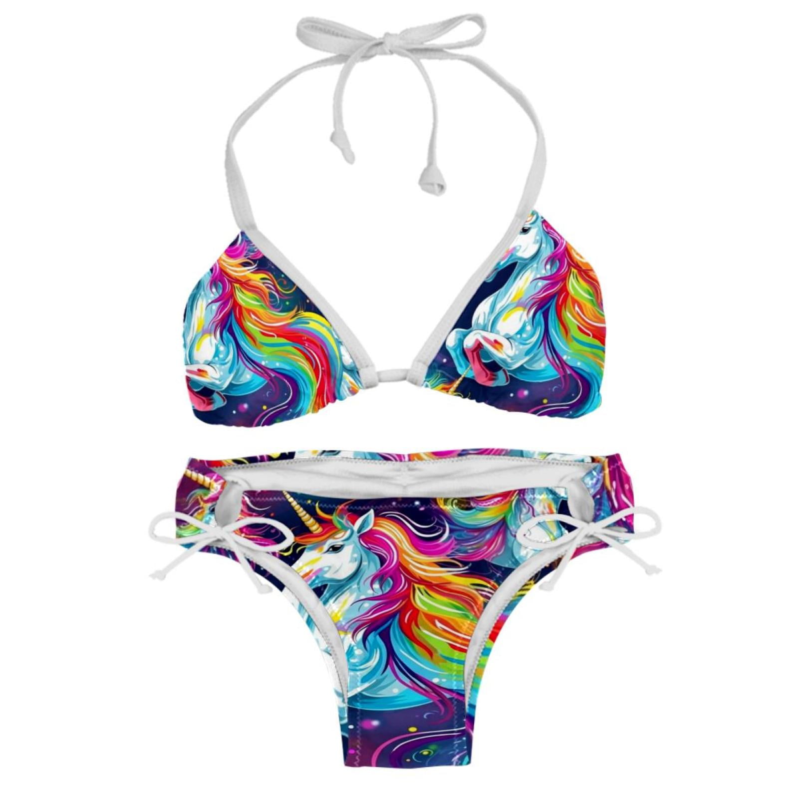 Robot Unicorn Attack Chic One Piece Swimsuits Bikini Set Detachable robot-unicorn-attack-chic-one-piece-swimsuits-bikini-set-detachable