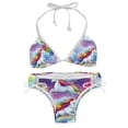 thumbnail image 1 of Robot Unicorn Attack Detachable Sponge Adjustable Strap Bikini Set Two-Pack, Beach & Pool Scenes, Bikinis Swim Suits, 1 of 1