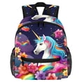 thumbnail image 1 of Robot Unicorn Attack Diaper Backpack with Adjustable Shoulder Strap, Large Capacity, Printed Design, Lightweight | Book Bags, Airport Backpack, School Backpack, 1 of 6