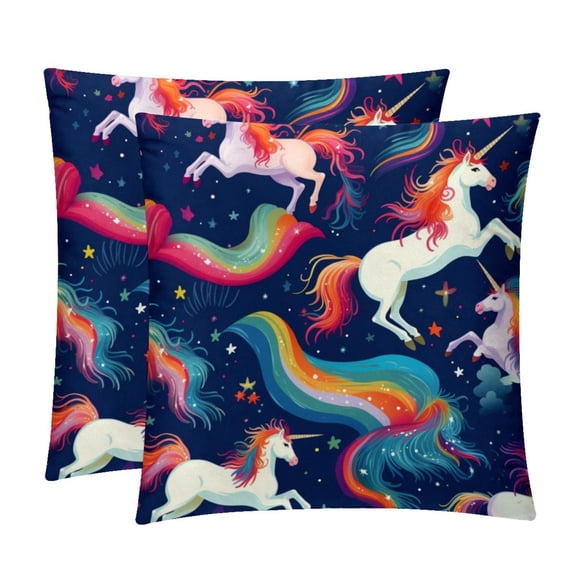 Robot Unicorn Attack Inserts in Sizes 16x16, 18x18, and 20x20 Inches with Unique Patterns - Set of 2 for Bed Pillows,and Chair Pillow Covers - Great for Various Occasions!