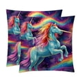 thumbnail image 1 of Robot Unicorn Attack Luxurious Velvet Decorative Pillows Covers - Set of 2 Throw Pillow Covers for Chair, Unique Patterns, 16x16, 18x18, 20x20 Inches for Any Occasion, 1 of 6