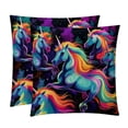 thumbnail image 1 of Robot Unicorn Attack Luxurious Velvet Throw Pillow Inserts with Unique Patterns - Set of 2 Chair Pillow Covers - Available in 16x16, 18x18, 20x20 Inches for All Occasions, 1 of 6