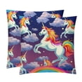 thumbnail image 1 of Robot Unicorn Attack Pillow Covers with Unique Patterns - Set of 2, Chair Pillow Covers for Sofa, Couch, Bed - Available in 16x16, 18x18, 20x20 Inches for Home Decor and Gifts, 1 of 6