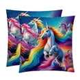 thumbnail image 1 of Robot Unicorn Attack Set with Unique Patterns - 16x16, 18x18, 20x20 Inches - Set of 2 for Living Room, Bedroom, and Office - Includes Throw Pillow Inserts and Chair, 1 of 6