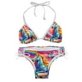 thumbnail image 1 of Robot Unicorn Attack Swim Wear Detachable Sponge Adjustable Strap Bikini Set Two-Pack for Multiple Scenes, 1 of 6
