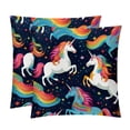thumbnail image 1 of Robot Unicorn Attack Throw Pillow - Velvet Pillow Inserts Covers with Unique Patterns - Set of 2 - Available in 16x16, 18x18, 20x20 Inches for Various Occasions, 1 of 6