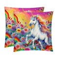 Robot Unicorn Attack Velvet Throw Pillow Inserts with Unique Patterns