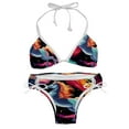 thumbnail image 1 of Robot Unicorn Attack Women's Bikini Set with Detachable Sponge, Adjustable Strap, Two-Pack, Swim Suit, One-Piece Swimsuits, Ideal for Beach and Pool Parties, 1 of 6
