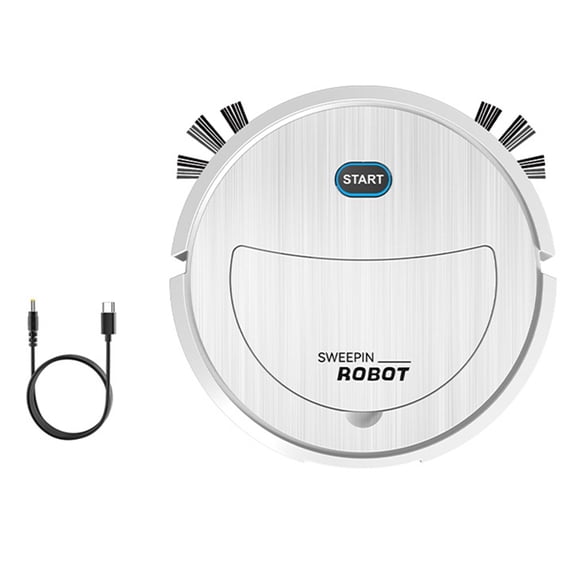 Robot Vacuum Cleaner 3 in 1 Electric Sweeping Ultra Slim Quiet Robotic White