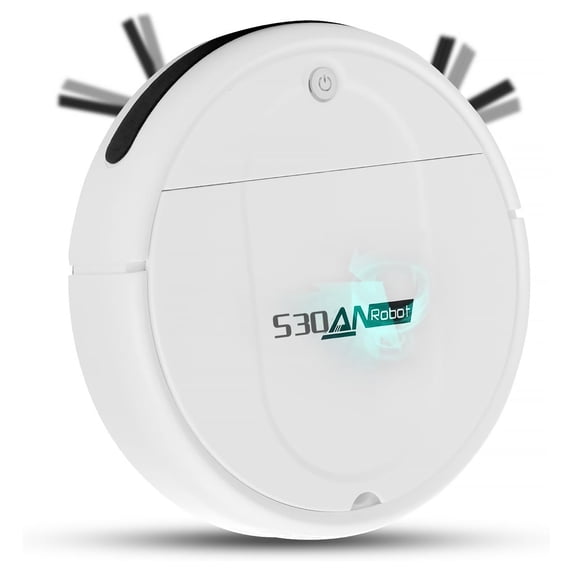 Robot Vacuum Cleaner, 3000Pa Powerful Suction, 2.56-inch Ultra-Slim Body, 120-Minute Long Battery Life, Quiet Operation, Smart Navigation, Suitable for Hard Floors/Low-Pile Carpets/Pet Hair- White.