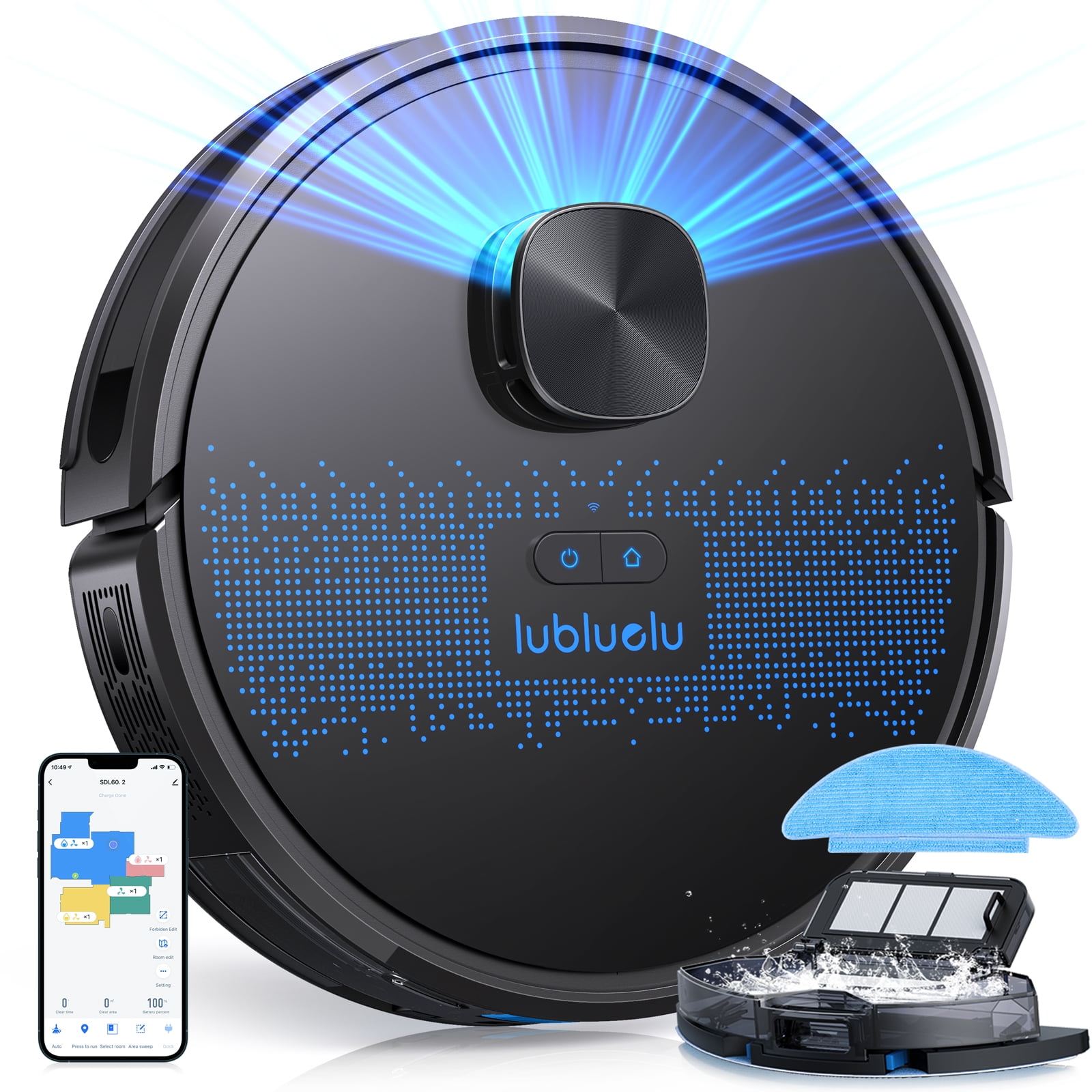 Robotic Vacuum Cleaner 3000pa 2 in 1 Alexa Compatible, Vacuum and Mop