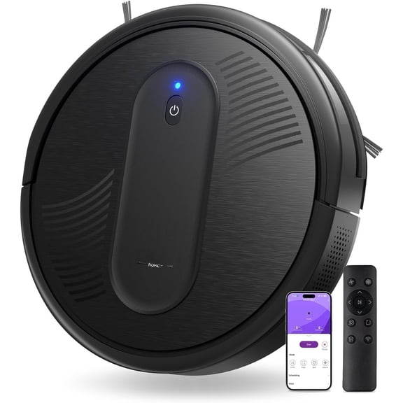 Robot Vacuum Cleaner, 4000Pa  Suction Robotic Vacuum, 3.2" Super-Slim, 140Min Runtime, Vacuum Robot for Hard Floor/Low Pile Carpet/, Remote/App/Voice Control, Schedule Clean