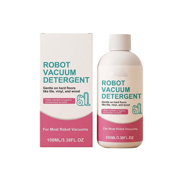 Robot Vacuum Cleaner Detergent 100ml Multi Floor Cleaning Solution Streak Free For Tile Vinyl And Wood Floors 1 Pack