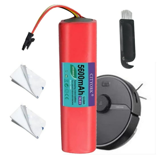 Robot Vacuum Cleaner Li-ion Battery Sweeping Mopping Rechargeable Battery Replacement for Xiaomi Mijia Roborock S5 S6 S7 S50 S51 S55 Xiaowa E20 E25 E35 Seriesy-14.4V 5600mAh