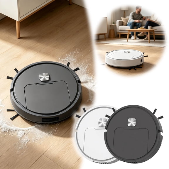 Robot Vacuum Cleaner, Rechargeable Sweeping Vacuuming Mopping 3 in 1 Intelligent Sweeping Robot for Hard Floor Flat Ground Marble Tile Wooden Floor