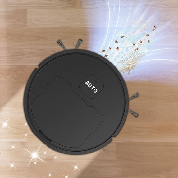 Robot Vacuum Cleaner with Mop for Pet Hair and Carpet, 1200mAh Battery with Charging Base, 50 Min Runtime, 300 Pa Suction, Slim 6 cm Design