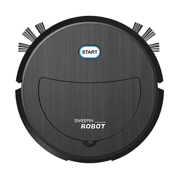 Robot Vacuum Cleaner with Sweeping, Suction, and Mopping Functions, 21.5 cm Diameter, 5.4 W, 60 Min Runtime, USB Charging