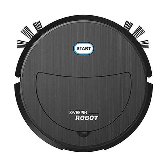 Robot Vacuum Cleaner with Sweeping, Suction, and Mopping Functions, 21.5 cm Diameter, 5.4 W, 60 Min Runtime, USB Charging