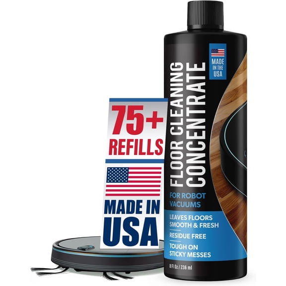 Robot Vacuum Floor Cleaning Concentrate for Mops - 75+ Refills Per Bottle - Compatible with Roborock, Tineco, iFloor, . - Hardwood & Multi-Surface - - , -