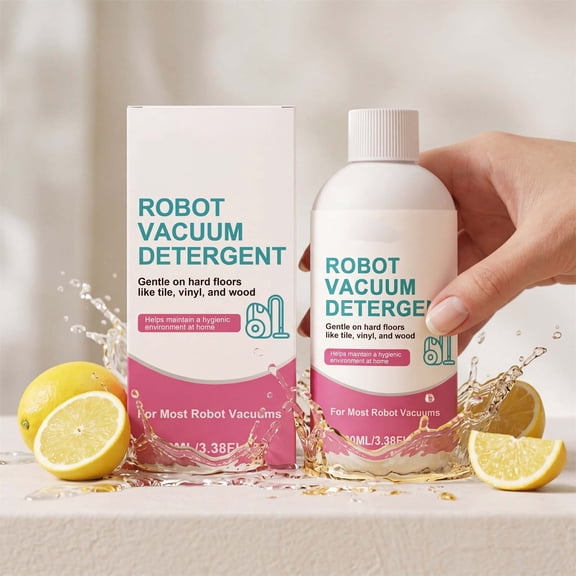Robot Vacuum Floor Cleaning Solution, Hard Floor Maintenance Formula, Tile Vinyl Wood Surface Cleaner, Streak Free Finish Treatment, Compatible Robotic Floor Cleaning Support