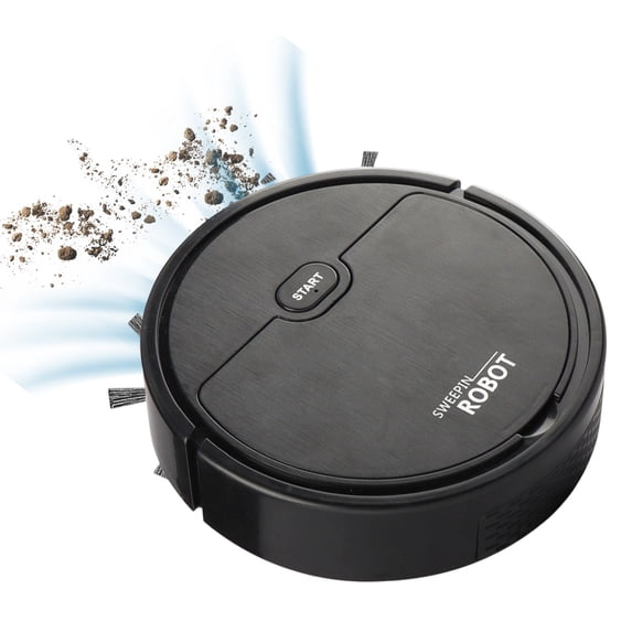 Robot Vacuum for Home, Compact Automatic Floor Cleaner with Powerful Suction, Low Noise Operation, Cleans Pet Hair, Dust & Crumbs on Hardwood, Tile and Low-Pile Rugs