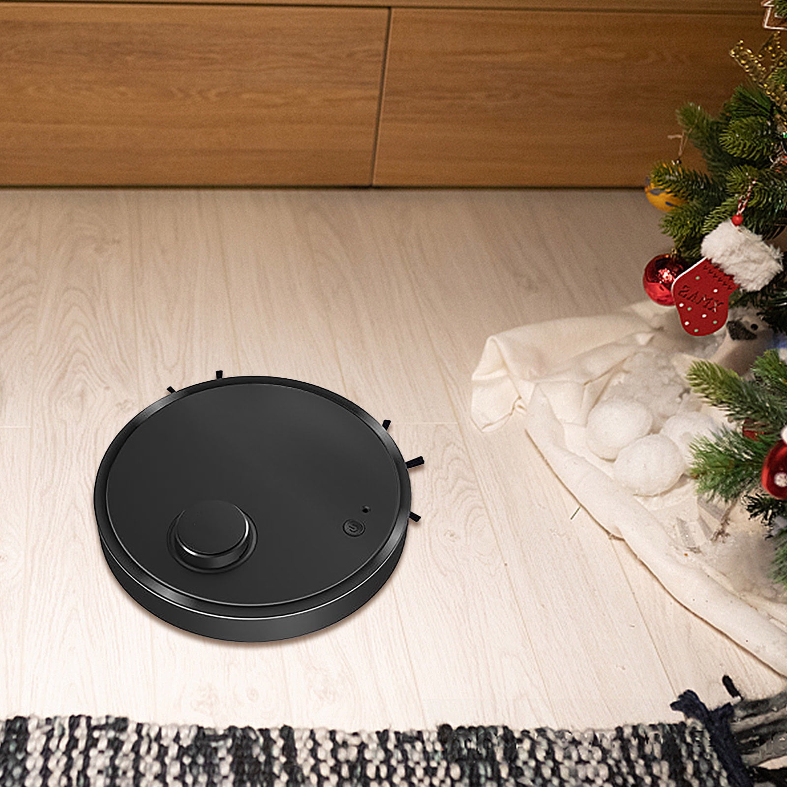 Robot Vacuum and Mop, 2 in 1 Ultra Thin Robotic Cleaner with 1200Pa Suction, 70 Min Runtime for Hard Floors, Low Profile Fits Under Furniture, USB Rechargeable Automatic Sweeper, 9.76x9.76x2.5in