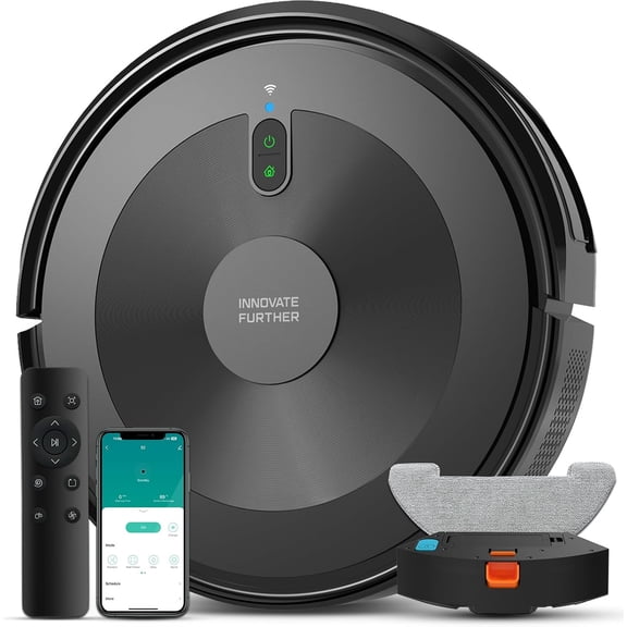Robot Vacuum and Mop:4000Pa 3-in-1 Robotic with Alexa & APP Control, Intelligent Navigation, Schedule Cleaning, Cleaner Perfect for Pet Hair, Hard Floor, Carpet, Slim Quiet