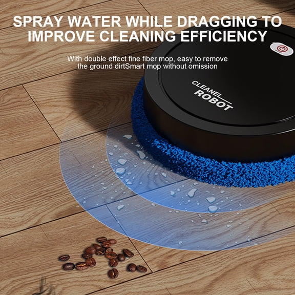 Robot Vacuum And Mop, Automatic Wet Dry Floor Cleaning Robot USB Rechargeable Smart Sweeper Strong Suction, Intelligent Floor Cleaner for Home Apartment Hardwood Tile Laminate Daily Cleaning