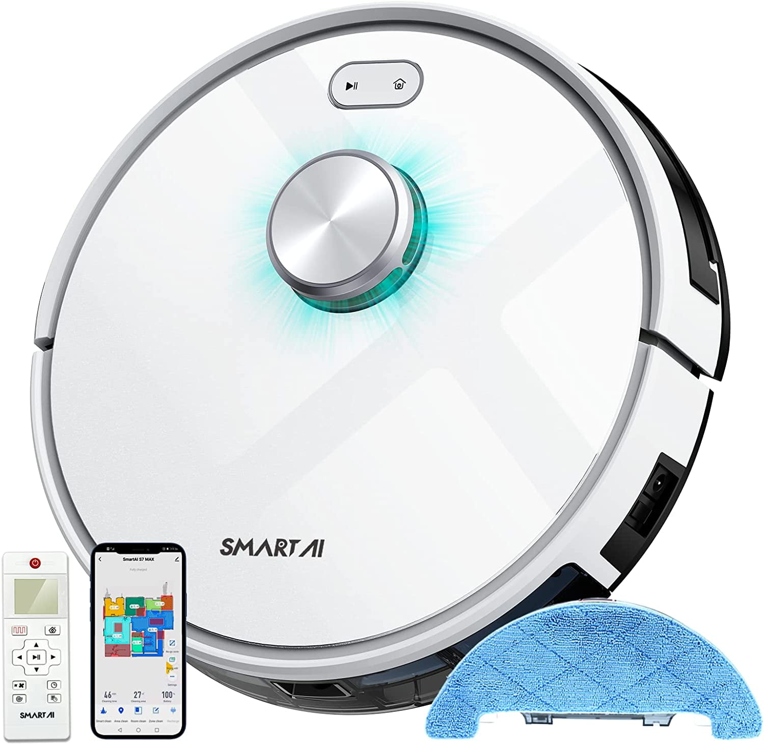 Robot Vacuum and Mop Cleaner, Yodudm S7 MAX 3200Pa Lidar Navigation Robotic Vacuum and Mop Combo