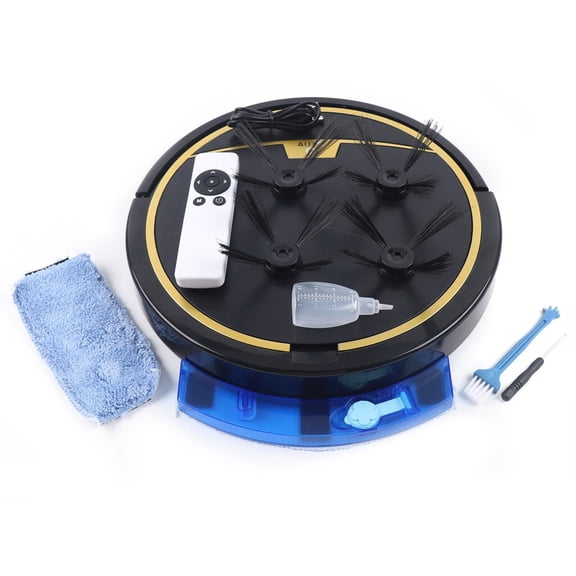 Robot Vacuum and Mop Combo, Strong Suction Smart Mopping Robotic Vacuum Cleaner, 2 in 1 Mopping Robot Vacuum with Watertank and Dustbin for Hard Floors, Carpet 2800Pa