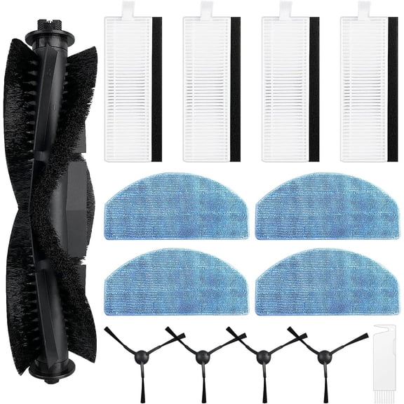 Robot Vacuum Replacement Parts Kit Compatible with Tikom G8000 G8000 Pro Honiture G20 G20 Pro Laresar Evol 3, 14 Piece Set