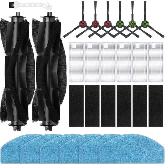 Robot Vacuum Replacement Parts Kit Compatible with Tikom G8000, G8000 Pro, Honiture G20, G20 Pro, Laresar Evol 3, 3S, 21 Pack