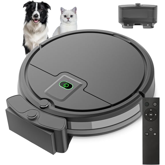 Robot Vacuum, Tangle Robot Vacuum Cleaner,2900Pa Suction Robotic Vacuum Cleaner with Remote Control,Automatic Self-,Long Run Time,Slim&Quiet for Low Carpet