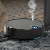 Robot Vacuum and Mop 2 in 1 Automatic Sweeper with Water Tank for Hardwood Floors Low Noise Smart Cleaning for Home(Black)