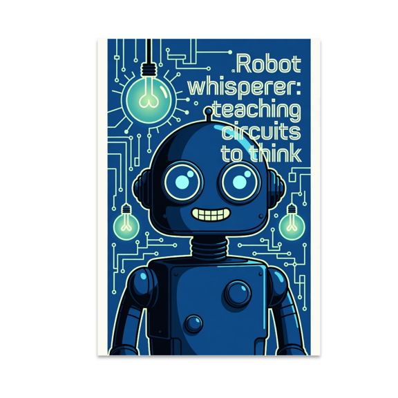 Robot Whisperer Teaching Circuits to Think - Tech Enthusiast - 13x19 Poster Print