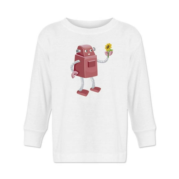 Robot With A Sunflower Long Sleeve Toddler -Image by Shutterstock,  4 Toddler
