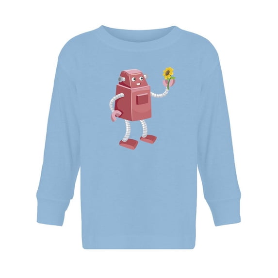 Robot With A Sunflower Long Sleeve Toddler -Image by Shutterstock, 5 Toddler