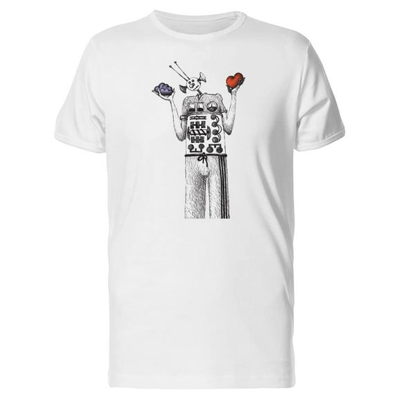 Robot With Love And Trash T-Shirt Men -Image by Shutterstock, Male Medium