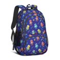 thumbnail image 1 of Robot and Bolts Blue Pattern Backpack for School, Cute School Bag with Adjustable Shoulder Straps and Padded Back, 16.9"x12.6"x5.9", 1 of 4