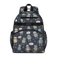 thumbnail image 1 of Robot and Gears Blue Pattern Cute School Backpack Bag for School with Padded Back and Adjustable Shoulder Straps 15.25"x11.5"x5.25", 1 of 2