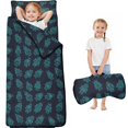thumbnail image 1 of Robot and Robots Blue Pattern Teens Toddler Nap Mat with Pillow, Sleeping Mat Bag for Preschool Daycare 59"x22", 1 of 6