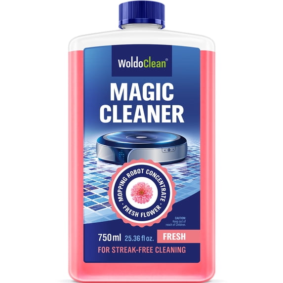 WoldoClean Robot Vacuum Floor Cleaner – 25oz Concentrate for 75–150 Uses, Fresh Flower Scent – Compatible with Tineco, Roborock, iRobot & More
