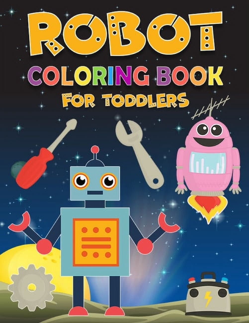 Robot coloring book for toddlers : Fun Activity Coloring Book For Toddlers and Preschooler (Paperback)
