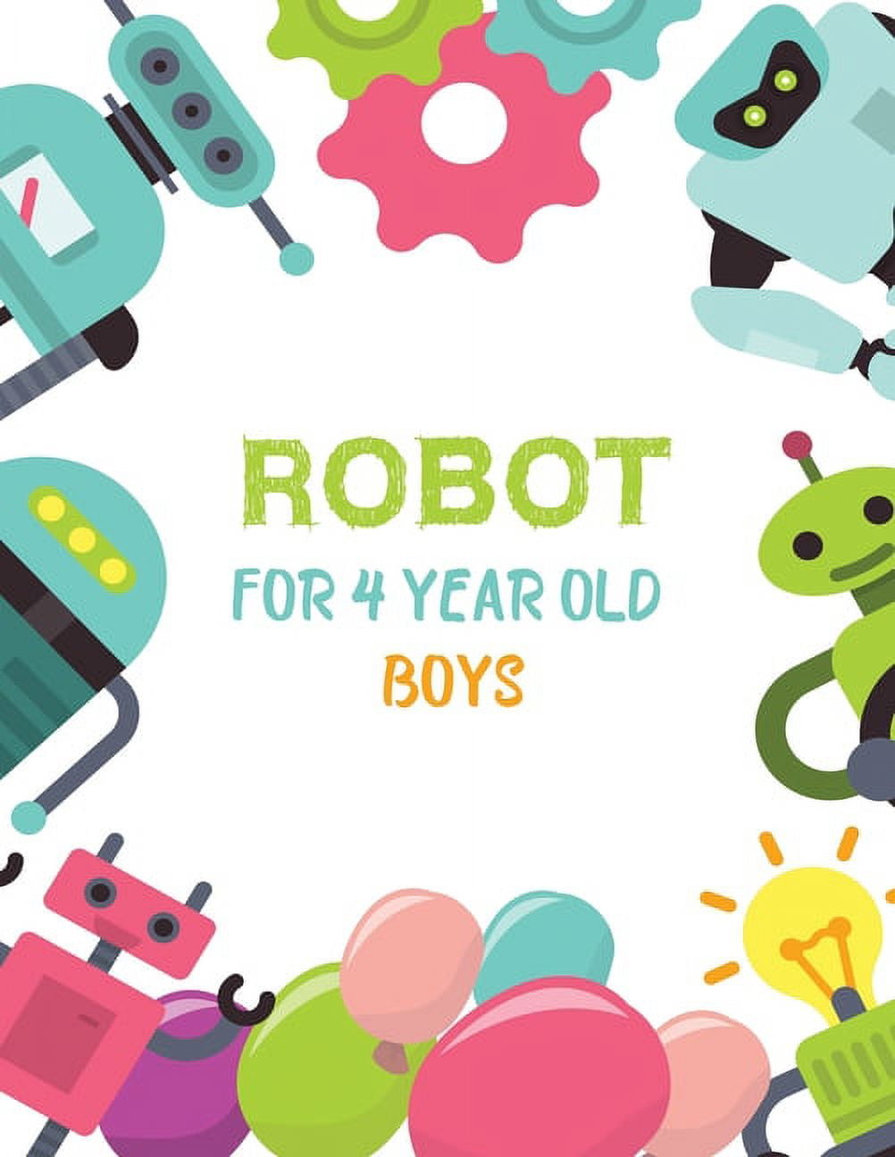 Robot for 4 Year Old Boys Easy To Color Activity For Creative Preschool Children (Other)(Large