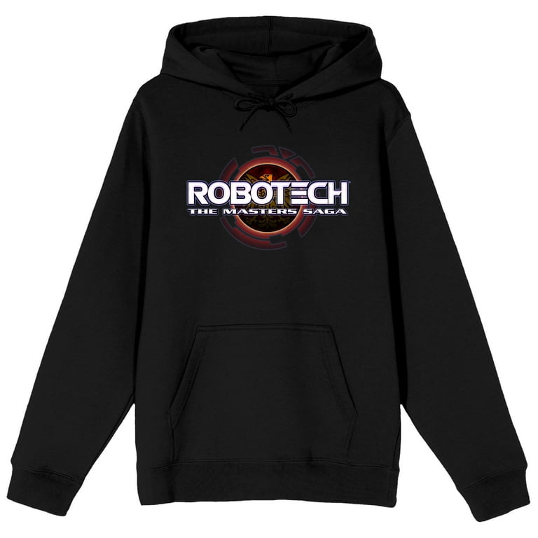 Robotech Masters Saga Round Logo Men s Black Hoodie XL Walmart