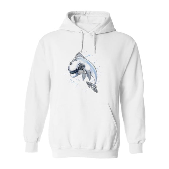 Robotic Dolphin Hoodie Men -Image by Shutterstock, Male 3X-Large