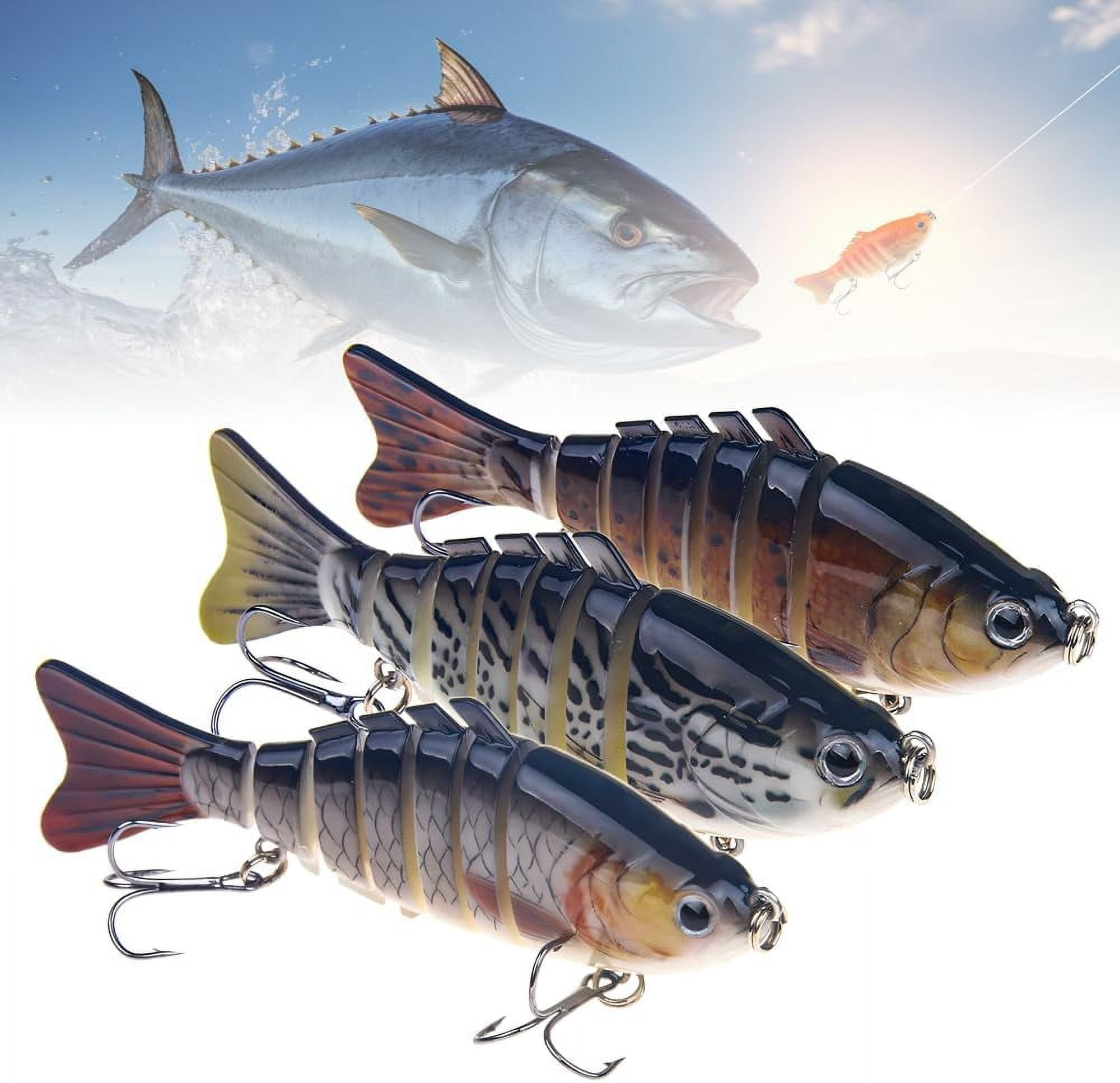 Robotic Fishing Lure, 2025 New 3D Swimming Bait for Freshwater and Saltwater, Fishing Gear Attracts Fishing Lures Walleye Trout Bass, Fishing Lures for Beginners, Amateurs and Professionals